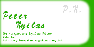 peter nyilas business card